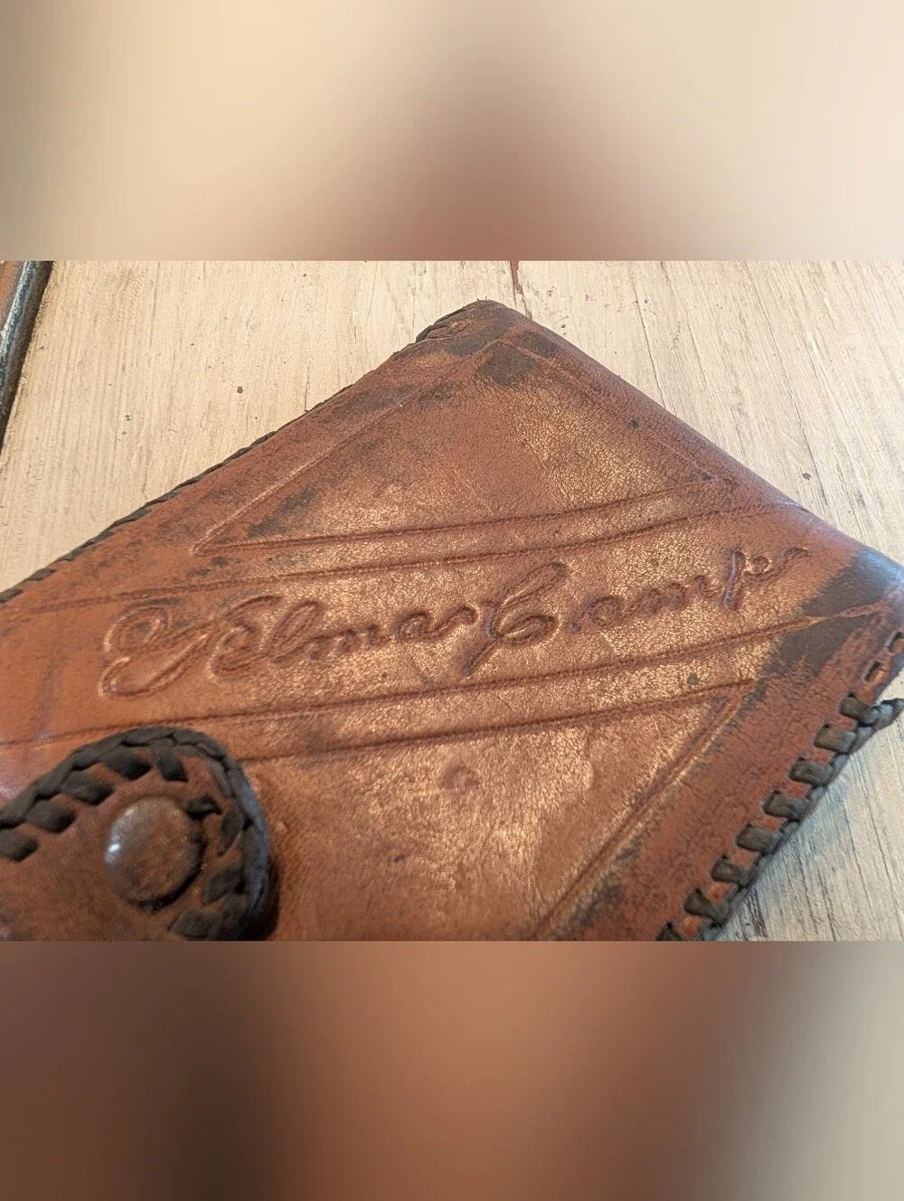 Vtg. Hand Tooled Leather Wallet